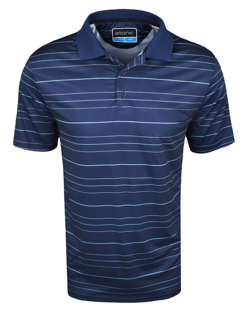 Etonic Golf Refined Print Stripe Polo Shirt - Image 1
