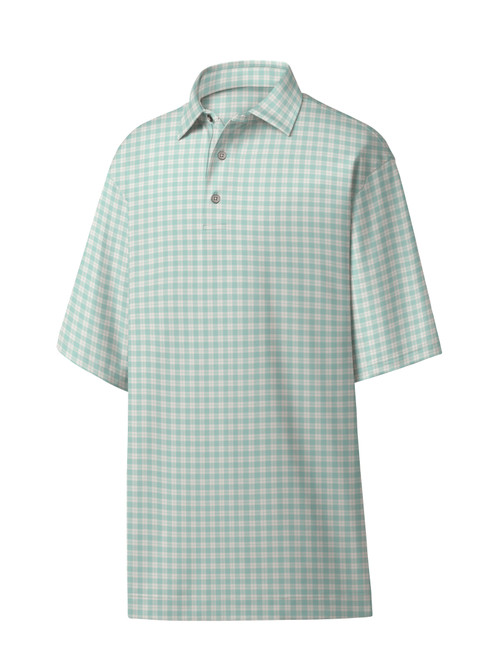 FootJoy Golf Previous Season Lisle Plaid Polo Shirt - Image 1